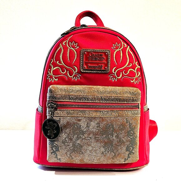 Loungefly Game of Thrones House Lannister Mini Backpack Red Gold main image 11